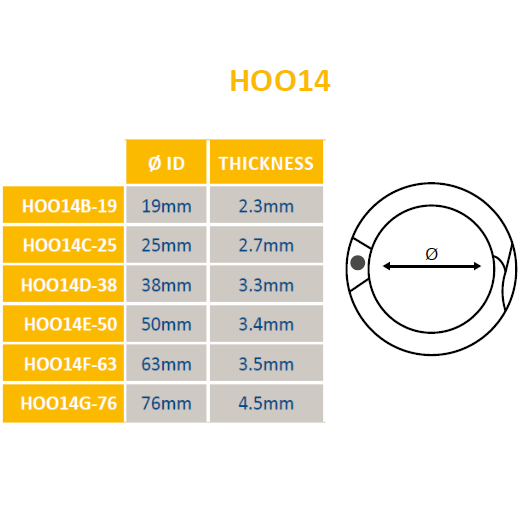 Chrome Finish Metal Locking Ring HOO14 - Hang and Display