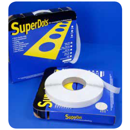 Double Sided Transparent Permanent Adhesive SuperDots on Reel DOT3 - Hang and Display