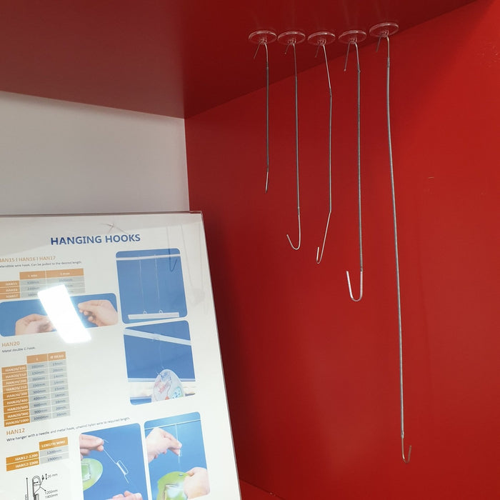 Extendable Jet Wire Ceiling Hooks Spring Hanging Wire-Ceiling Hanging Accessories-Hang and Display