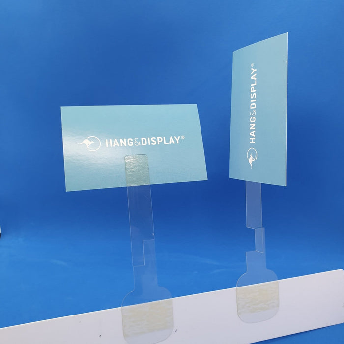 Plastic Transparent Shelf Wobbler Stem 2 Positions with Adhesive Pads