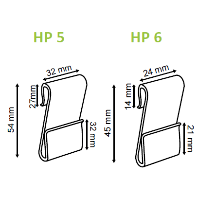 Power Wing Clip Wire Card Holders HP5 HP6 - Hang and Display