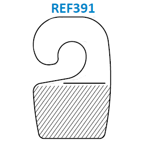 Self Adhesive Hang Tabs with Open Hook on Reel REF-391-Hang Tabs-Hang and Display