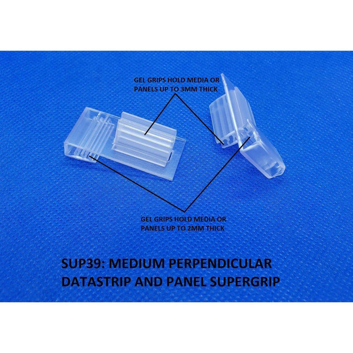 Supergrip Perpendicular Sign Holder for Data Strips and Shelves SUP36 SUP39 - Hang and Display