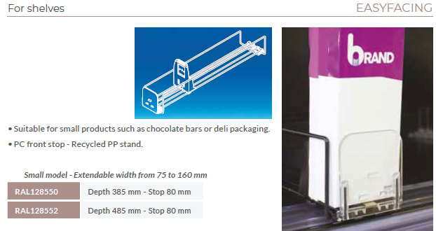 Easy Facing Merchandising Pusher Divider System for Shelves — Hang and ...