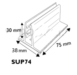 SuperGrip Sign Holder 38mm Adhesive Base 0.3mm to 3mm Capacity SUP74