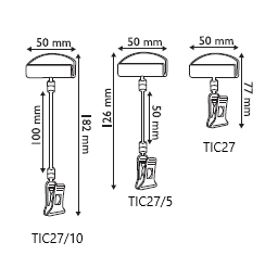 POS Ticket Holder with Clip and Card Holder TIC27