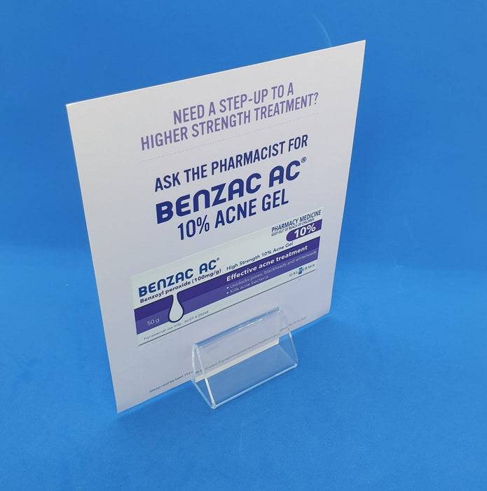 Freestanding Acrylic Counter Top Sign and Ticket Holder