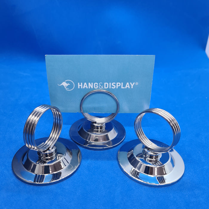Freestanding Ring POS Metal Ticket, Sign and Menu Holder Round Base