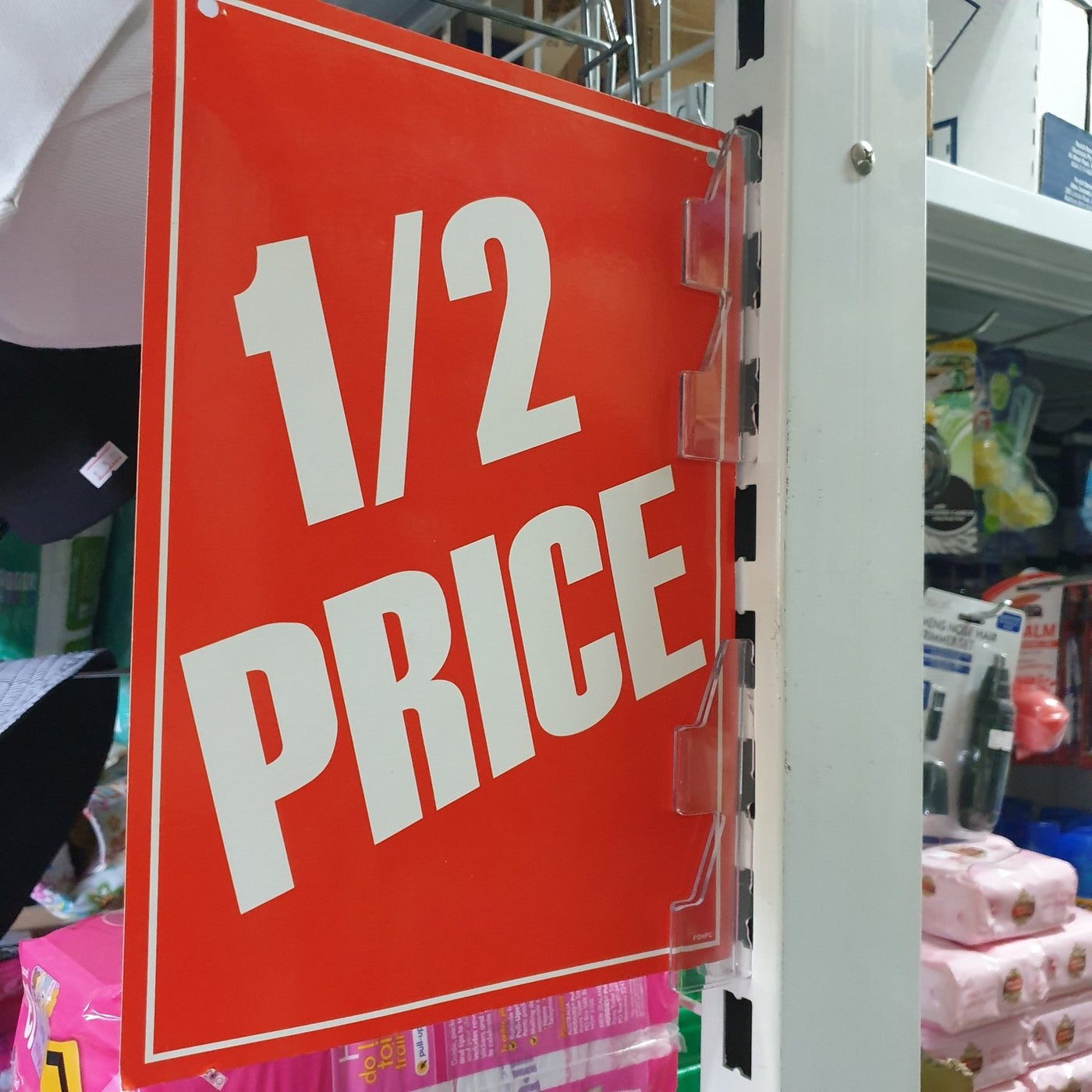 Acrylic Sign Holder for Gondola Posts and Display Frame Uprights 40mm