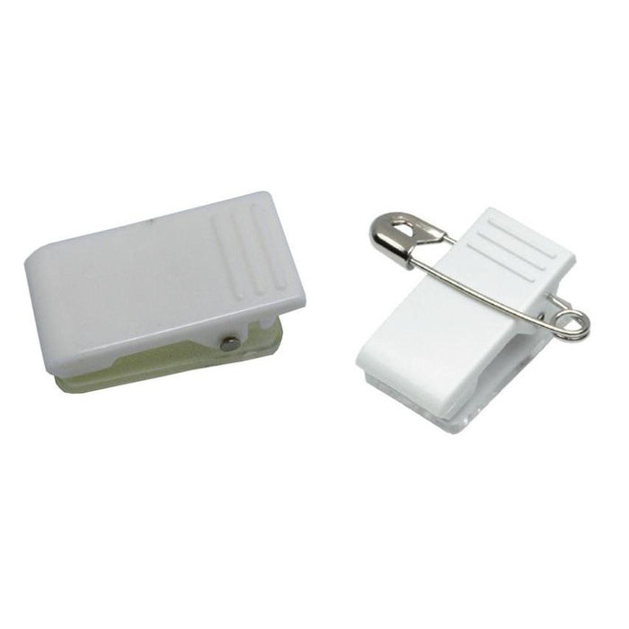 Adhesive Plastic Pin and Clip for Name Card Holder BAD1 — Hang and Display