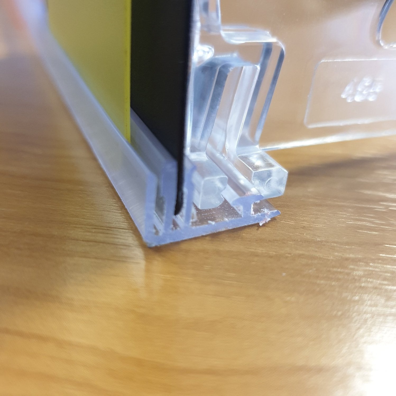 Adhesive Shelf Merchandising Rail with Double Card Holder and T-Rail ...