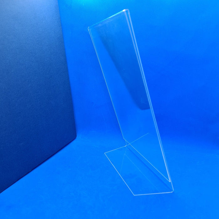 Angled Clear Counter Top Sign Holder & Menu Stand A3