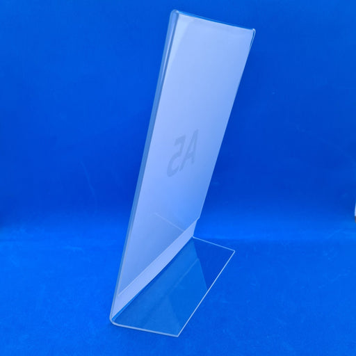 Angled Clear Counter Top Sign Holder & Menu Stand A5