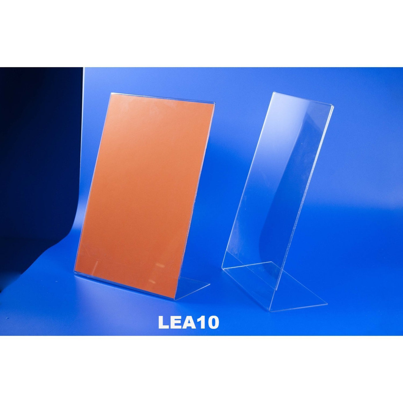 Angled Clear Counter Top Sign Holder & Menu Stand A6 — Hang and Display