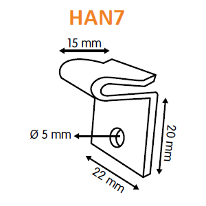 Ceiling Grid T-Rail Hook Plastic HAN7 HAN8 - Hang and Display