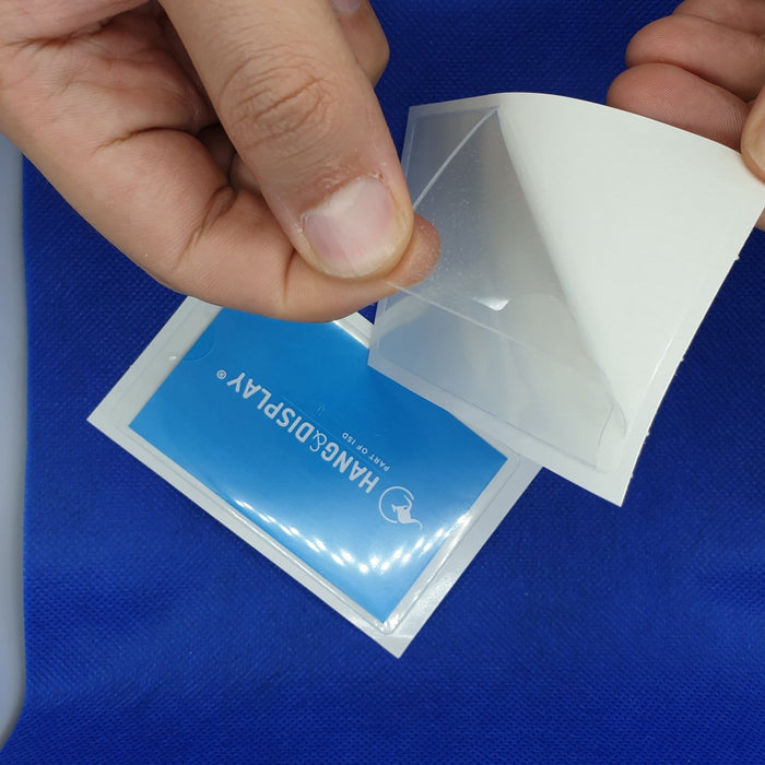 Clear Adhesive Business Card Holder BAD15 Hang and Display Clear Adhesive Business Card Holder BAD15 Hang and Display