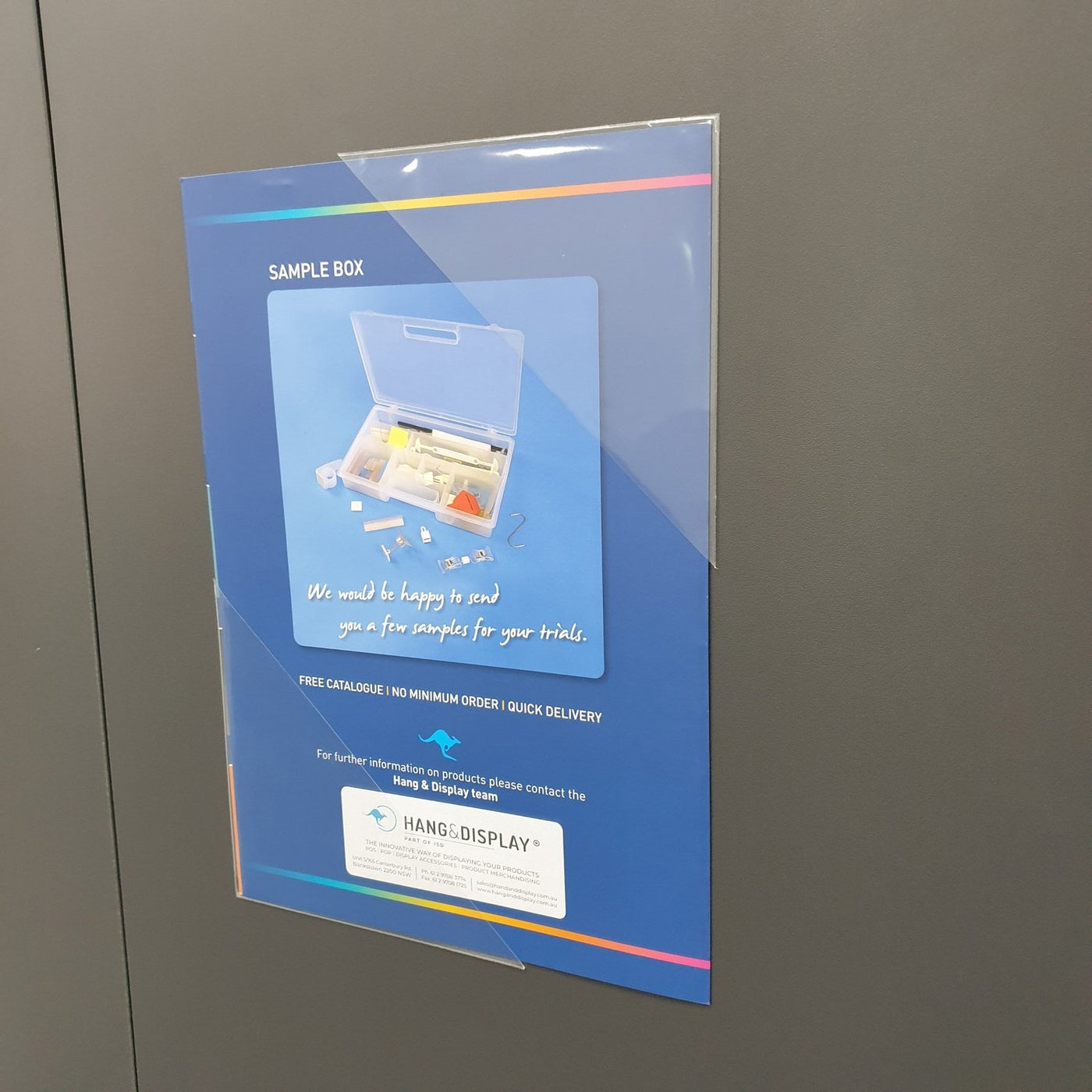 Clear Adhesive PVC Corner Triangle Pockets — Hang and Display