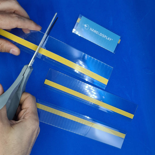 Clear PET Shelf Stripping Flat Data Strip with Adhesive