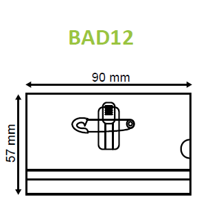 Convention Pin and Clip Name Card Holder BAD12 - Hang and Display