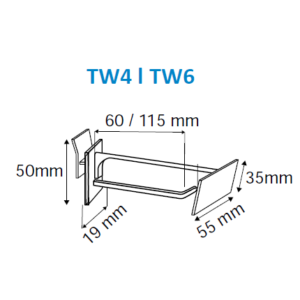 Corrugated Display Twin Hook with Scan Plate Plastic Merchandising Hook TW4 TW6 - Hang and Display
