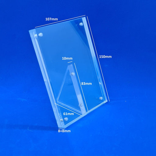 Counter Top Premium Acrylic Sign Holder Magnetic Frame A6 Portrait