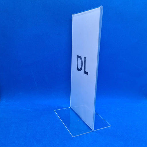 Double Sided Clear Counter Top Sign Holder & Menu Stand DL