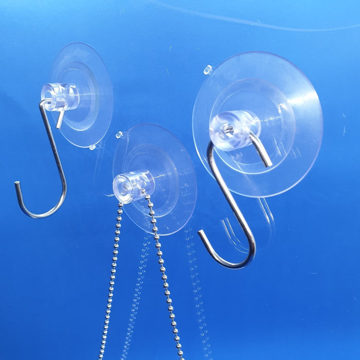 Double Suction Cup Transparent with Holes SUC50 - Hang and Display