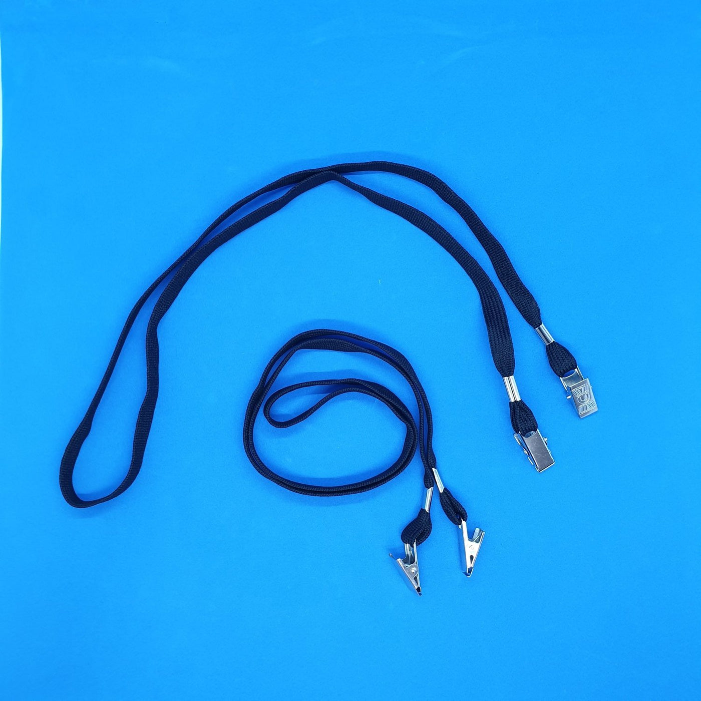 Lanyard with Spring Bulldog Clips on Both Ends — Hang and Display