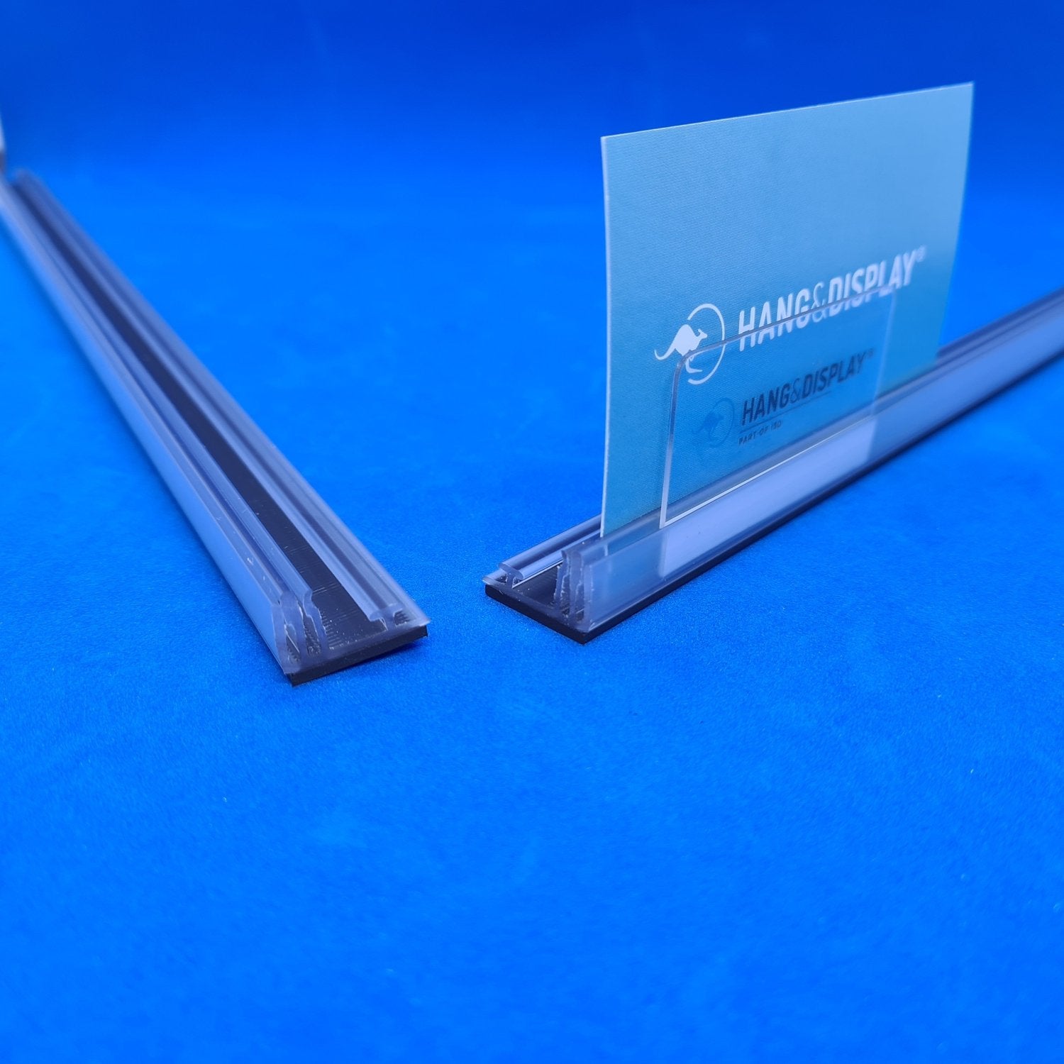 Card Holder Rails Magnetic Shelf Merchandising Rail with Double Card Holder and T-Rail ...