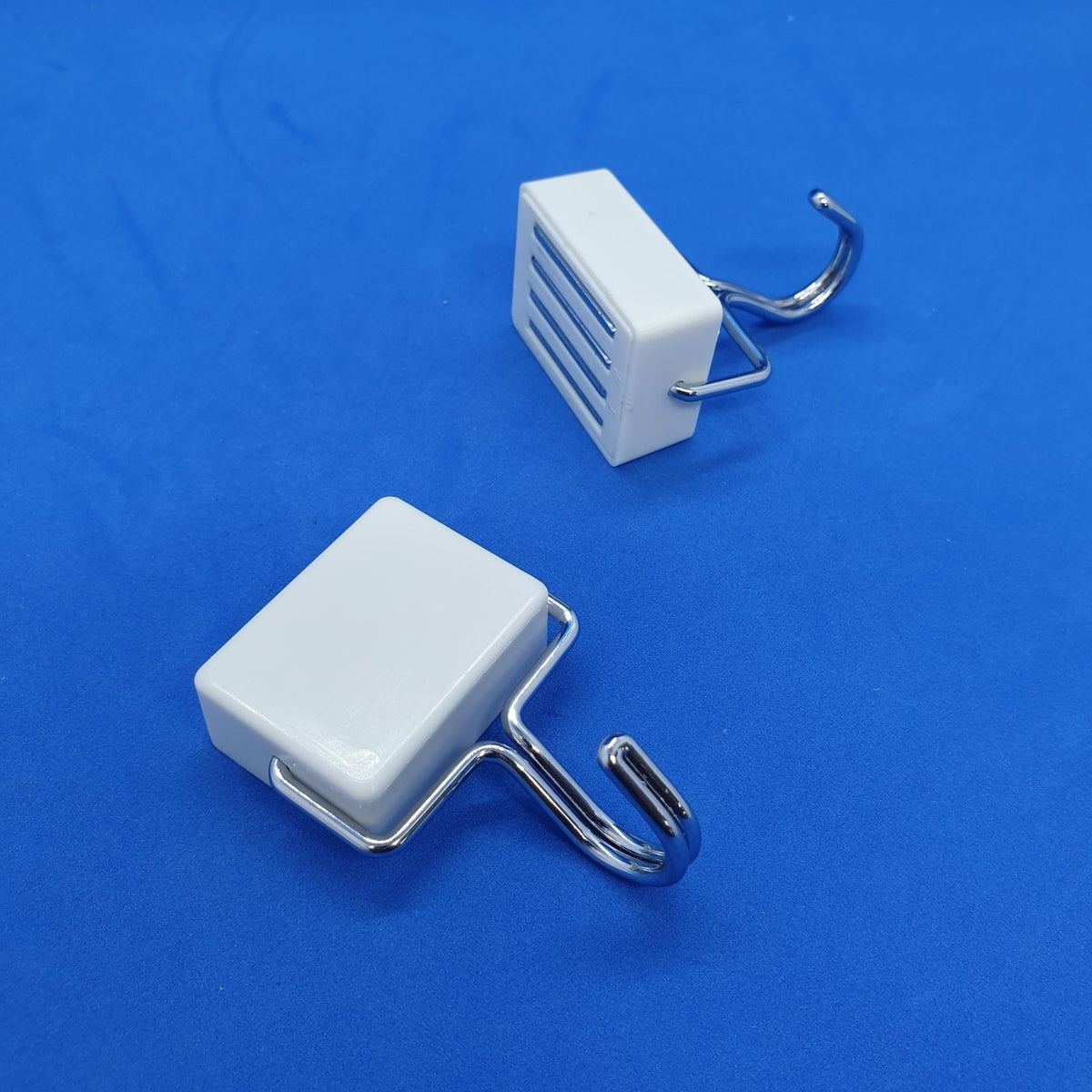 White Block Banner and Sign Hanger with Hinged Hook — Hang and