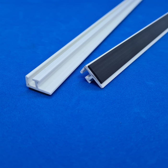 Magnetic White Wide T-Rail Shelf Merchandising Strip