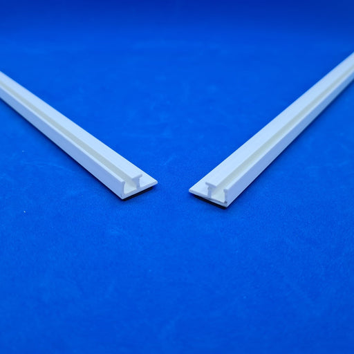 Magnetic White Wide T-Rail Shelf Merchandising Strip