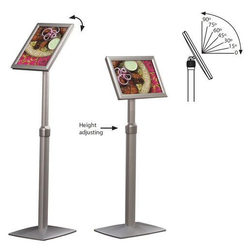 Menuboard Sign Holder Stand with Adjustable Height and Flexible Angle