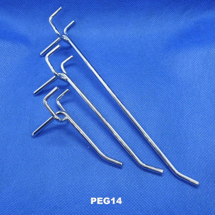 Pegboard and Slatwall Single Prong Metal Merchandising Hook PEG14 - Hang and Display