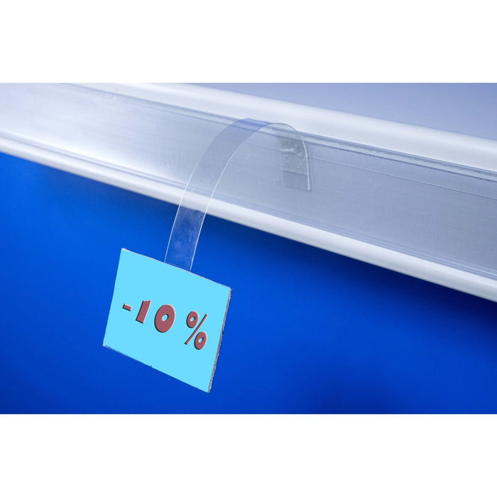 Plastic Transparent Shelf Wobblers with Adhesive Pads on Sheets WOB55188 - Hang and Display