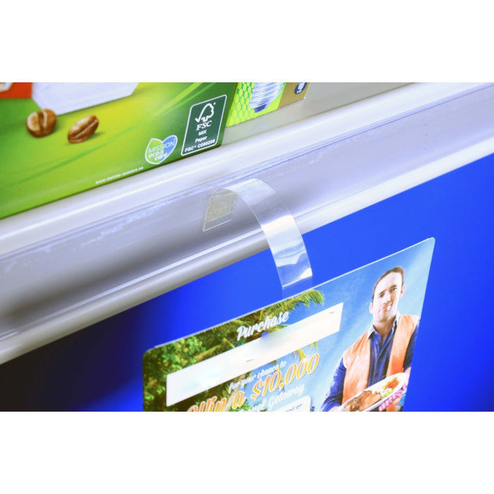Plastic Transparent Shelf Wobblers with Adhesive Pads WOB1 - Hang and Display