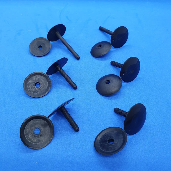 Push Snap Ratchet Plastic Rivet Pin Black DIS19-Screws, Ratchets and Rivets-Hang and Display