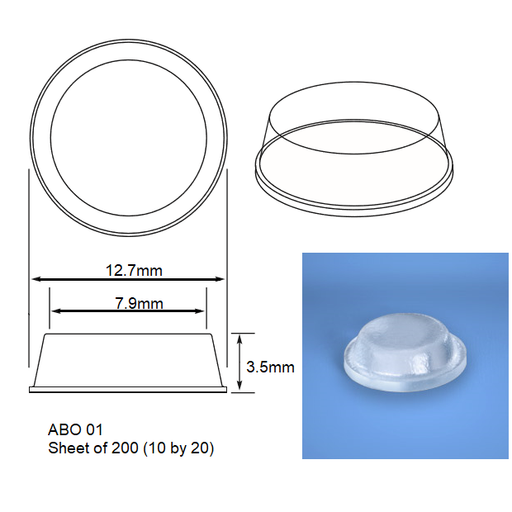 Self Adhesive Cylindrical Bumpon Rubber Anti Vibration Bumper ABO-01-Bumper-Hang and Display