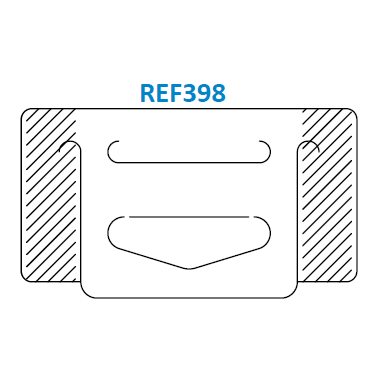 Self Adhesive Folding Hang Tabs Delta Slot on Reel REF-398 - Hang and Display