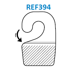 Self Adhesive Hang Tabs with Open Hook on Reel REF-394-Hang Tabs-Hang and Display