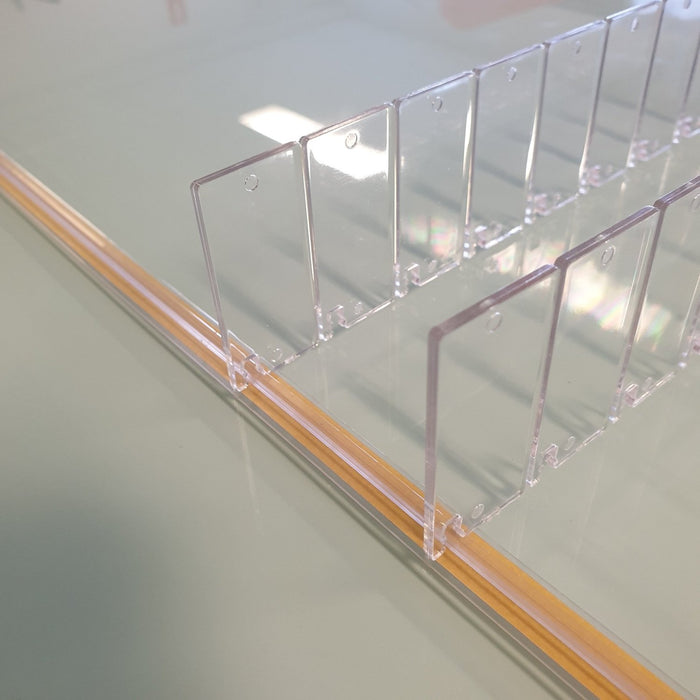 Shelf Segmentation Plastic PET Dividers for T-Rails - Hang and Display
