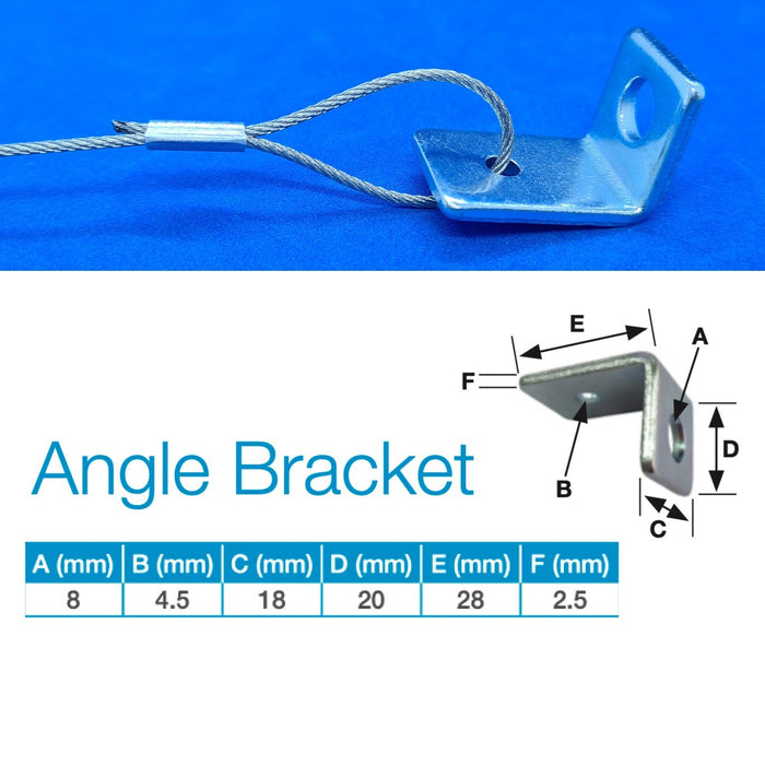 Steel Wire Hanging System Angle Bracket Eyelet with Gripple Fastener