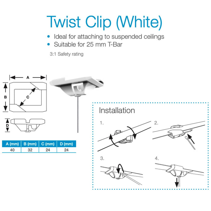 Steel Wire Hanging System Ceiling Clip with Adjustable Sign Panel Clamp