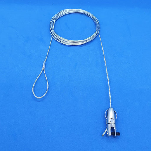 Steel Wire Hanging System Looped End with Adjustable Sign Panel Clamp
