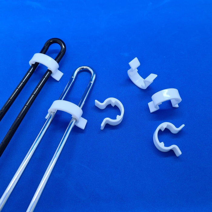 Stock Limiter and Spacer Clip for Looped Merchandising Hooks
