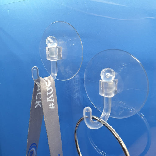 Suction Cup 58mm Transparent with Plastic J Hook SUC7-58 - Hang and Display