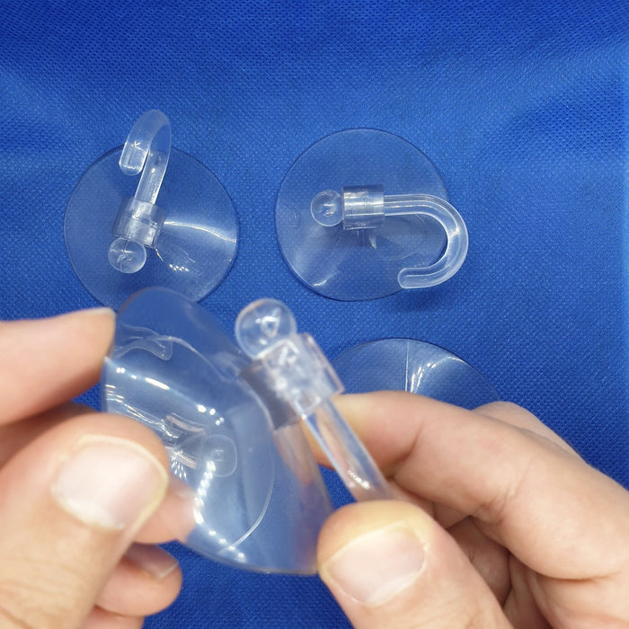 Suction Cup 58mm Transparent with Plastic J Hook SUC7-58 - Hang and Display