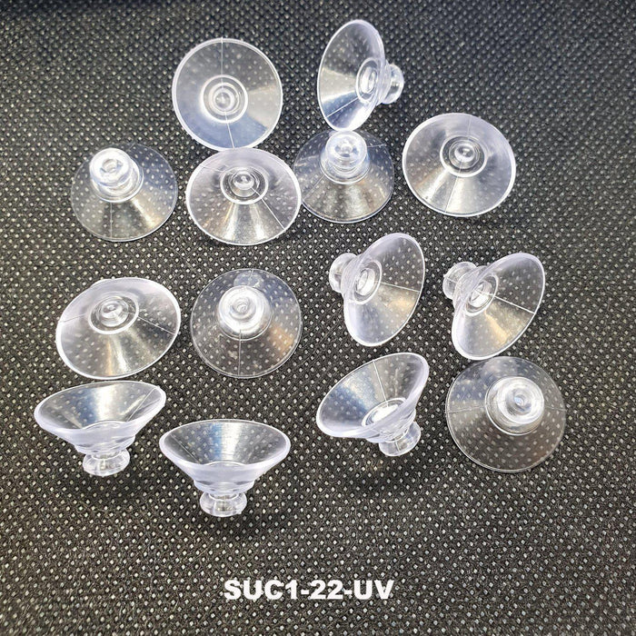 Suction Cup UV Resistant Transparent with Mushroom Head SUC1-22 UV - Hang and Display