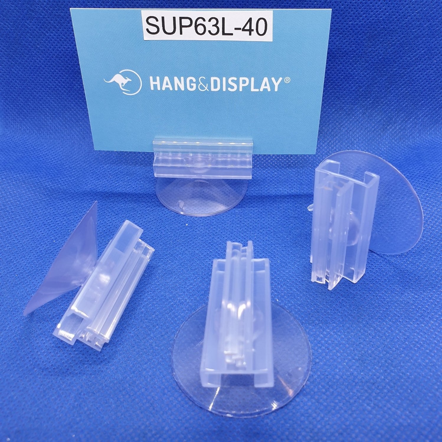 Suction Cup with Perpendicular SuperGrip Sign Holder up to 2.5mm Capac ...