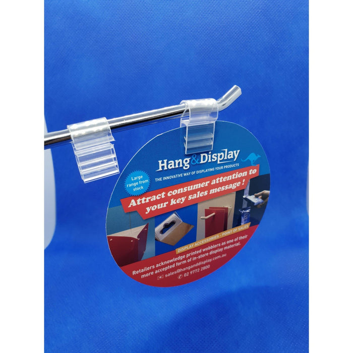 SuperGrip Hanging Sign Holder for Wire Basket, Grid Mesh or Hooks SUP47 - Hang and Display
